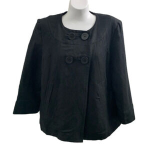 Larry Levine linen blend swing jacket